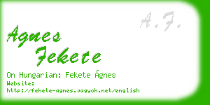 agnes fekete business card