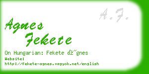 agnes fekete business card